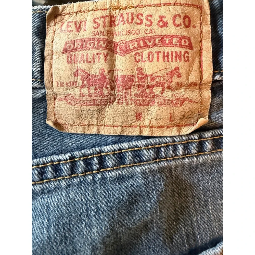 Levis 569 Loose Straight Jeans Mens‎ 36x32 Blue Denim Medium Wash 100% Cotton